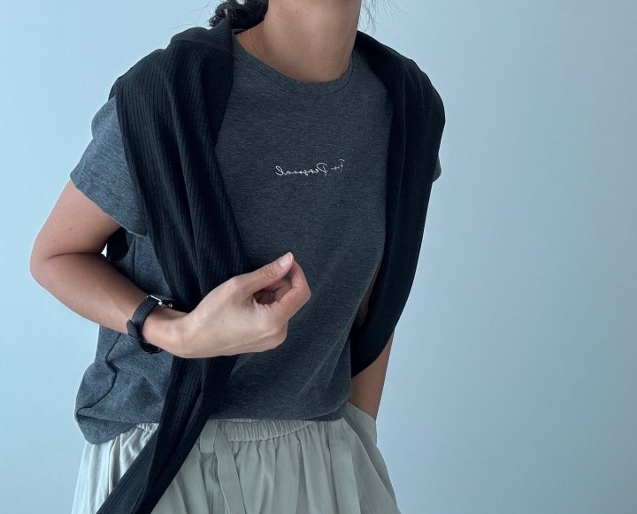 Ripple - Korean Women Fashion - #momslook - Personally Short Sleeved Tee - 8