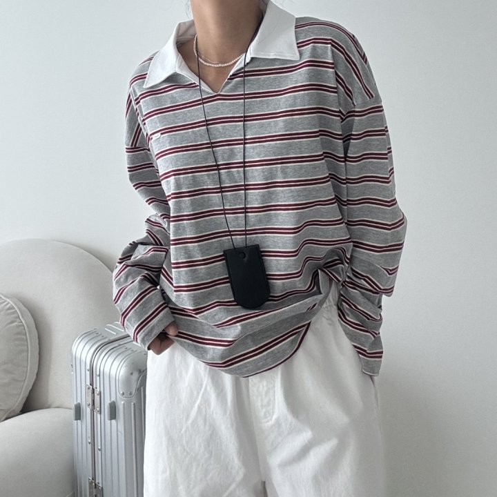 Ripple - Korean Women Fashion - #pursuepretty - Leon Collar Tee - 4
