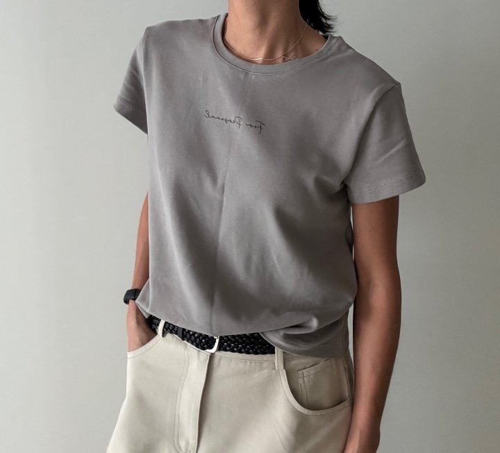 Ripple - Korean Women Fashion - #restrostyle - Personally Short Sleeved Tee