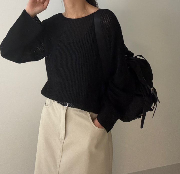 Ripple - Korean Women Fashion - #romanticstyle - Central Knit Pullover - 4