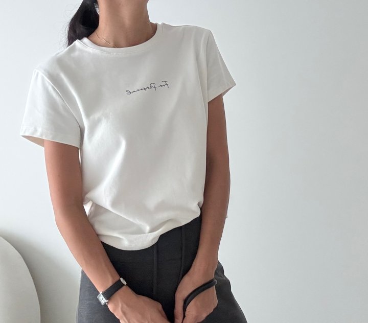 Ripple - Korean Women Fashion - #shopsmall - Personally Short Sleeved Tee - 4
