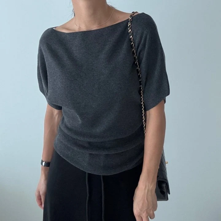 Ripple - Korean Women Fashion - #thelittlethings - Shoulder Knit Top - 2