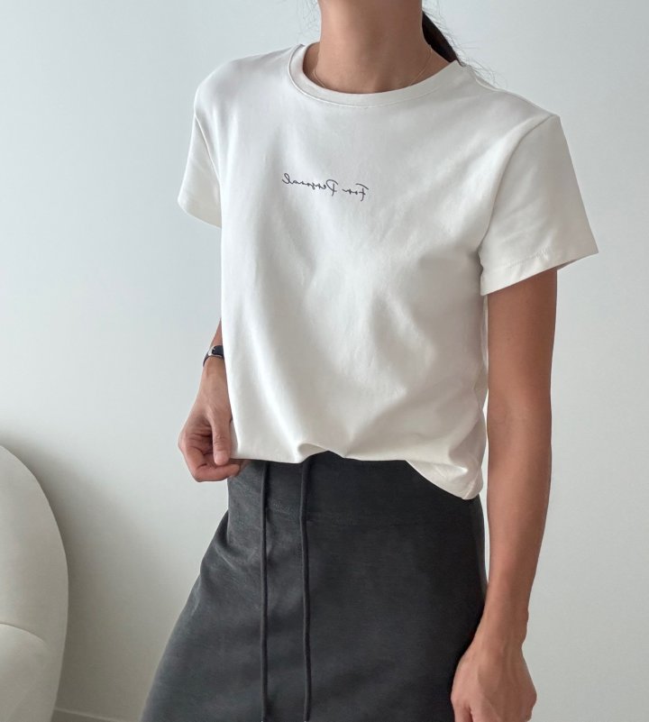 Ripple - Korean Women Fashion - #womensfashion - Personally Short Sleeved Tee - 7