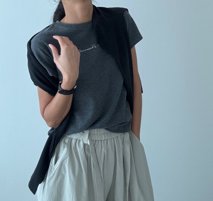 Ripple - Korean Women Fashion - #womensfashion - Personally Short Sleeved Tee - 9