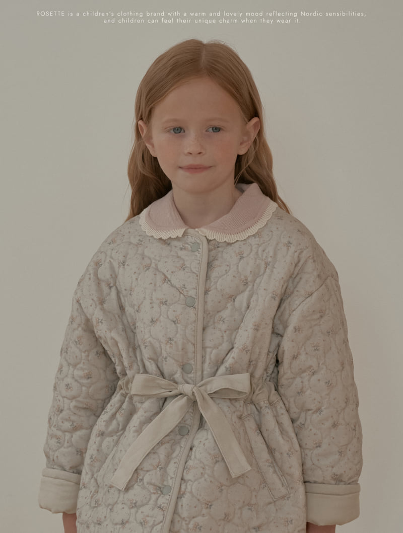 Rosette - Korean Children Fashion - #kidsstore - Maple Quilted Jacket