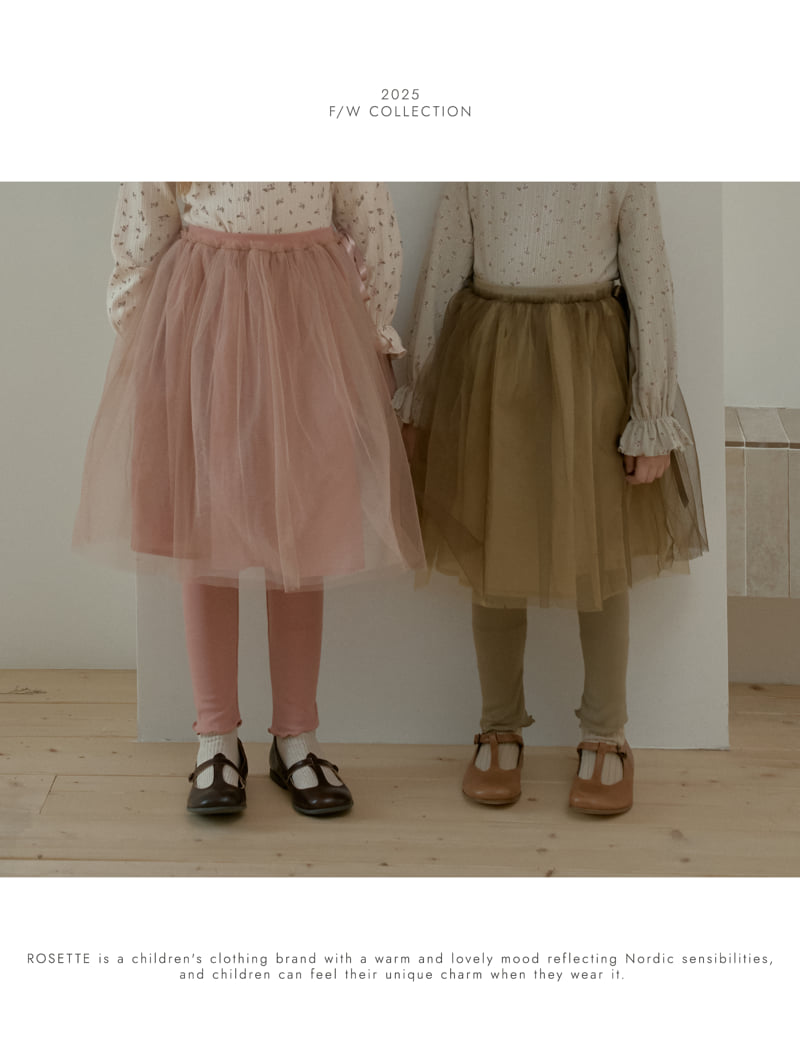 Rosette - Korean Children Fashion - #kidsstore - Forming Sha Skirt Leggings - 4