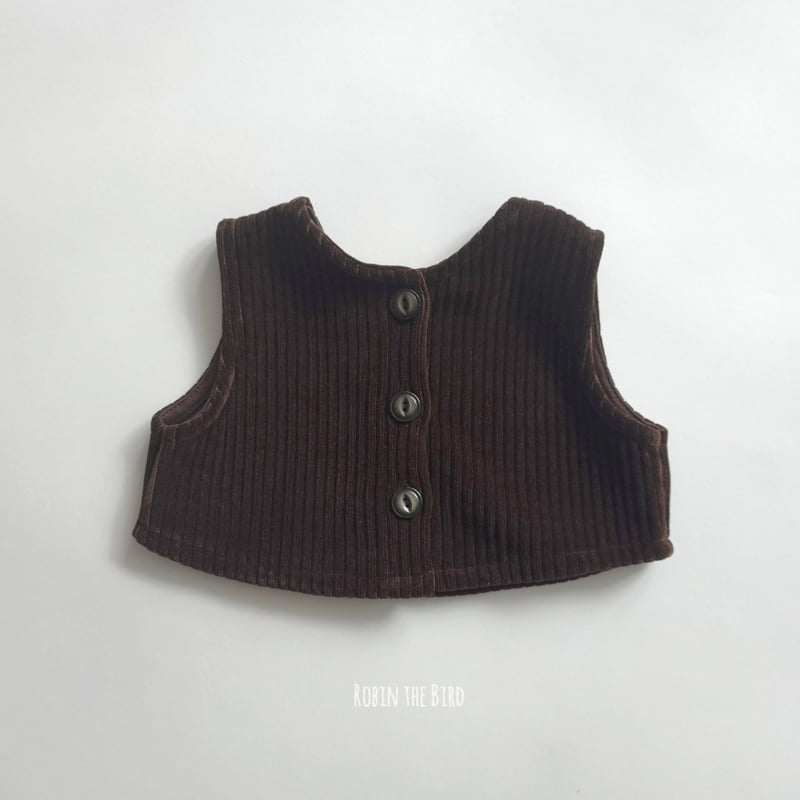 Saerobin - Korean Baby Fashion - #babyclothing - Bear Embroidery Reversible Vest - 4