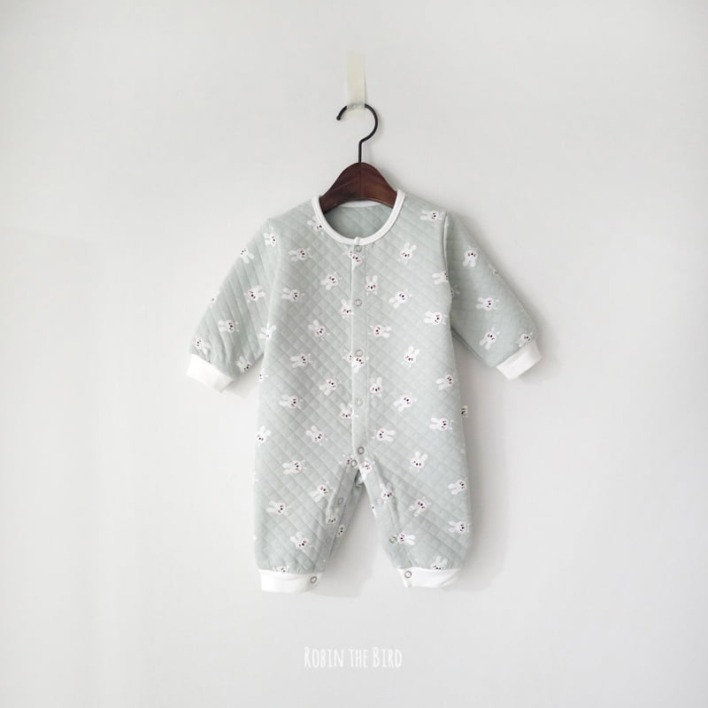 Saerobin - Korean Baby Fashion - #onlinebabyshop - Rabbit Quilted Jumpsuit - 3