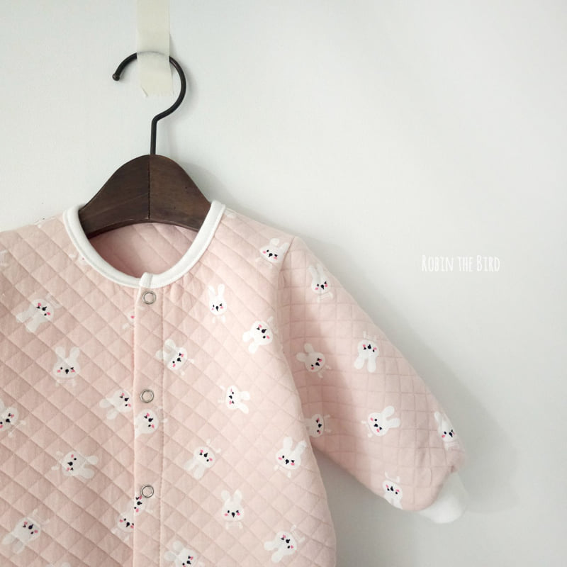 Saerobin - Korean Baby Fashion - #onlinebabyshop - Rabbit Quilted Jumpsuit - 4