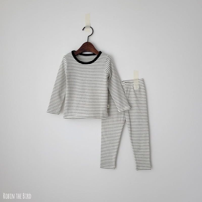 Saerobin - Korean Children Fashion - #kidsstore - Striped Ribbed Easywear - 2