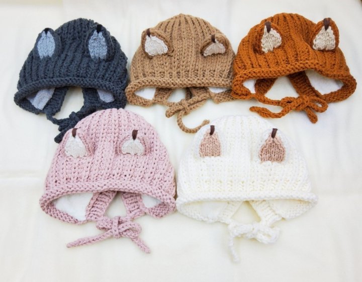 Shinseage Kids - Korean Baby Fashion - #babyfashion - Fox Knit Bonnet