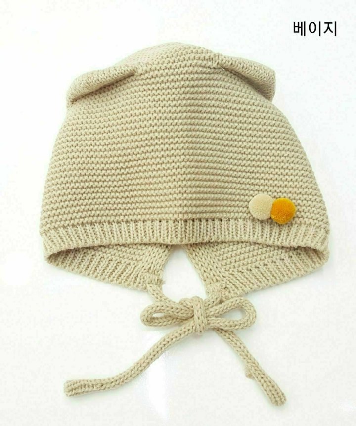 Shinseage Kids - Korean Baby Fashion - #babyoutfit - Pom-Pom Earflap Bonnet - 3
