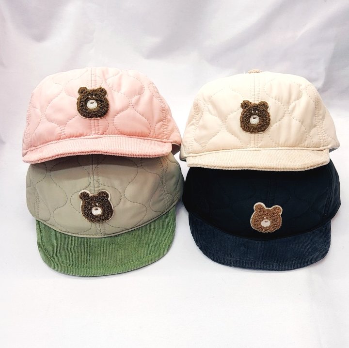 Shinseage Kids - Korean Baby Fashion - #babywear - Quilted Teddy Bear Earflap Hat
