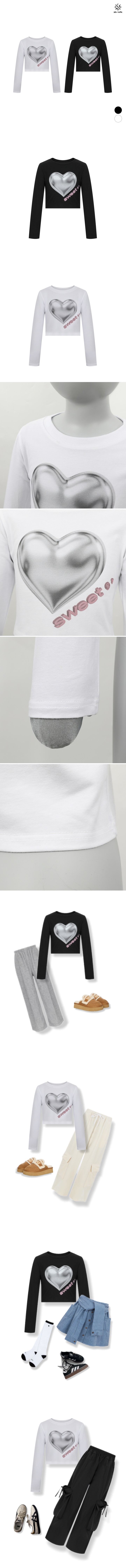 Sol At Luna - Korean Children Fashion - #discoveringself - Sweety Heart Graphic Tee - 2