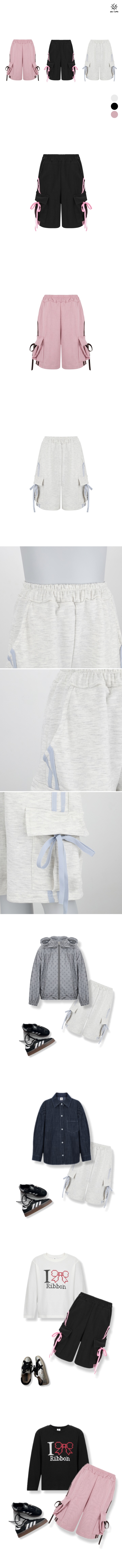 Sol At Luna - Korean Children Fashion - #minifashionista - Ribbon Bermuda Pants - 2