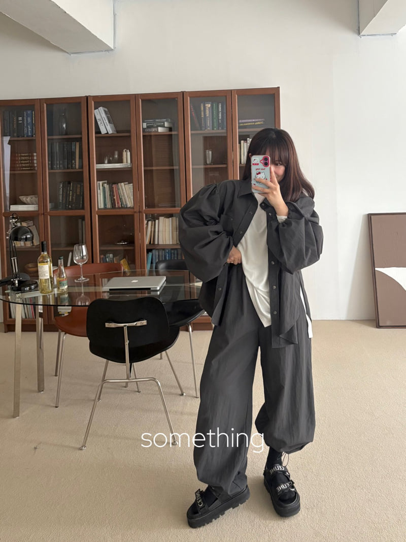 Something - Korean Women Fashion - #momslook - Icon Shirt (Removable Pads) - 11