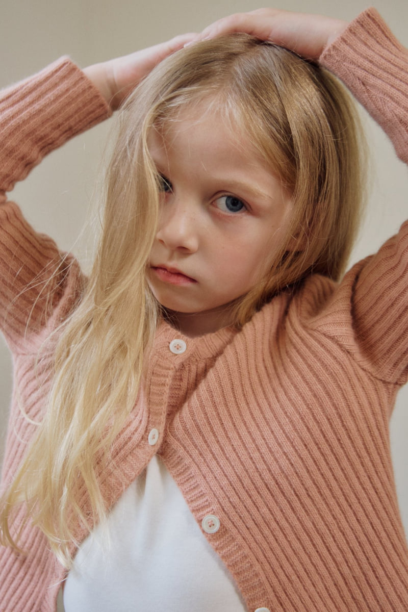 Soye - Korean Children Fashion - #fashionkids - Raccoon Ribbed Cardigan - 6