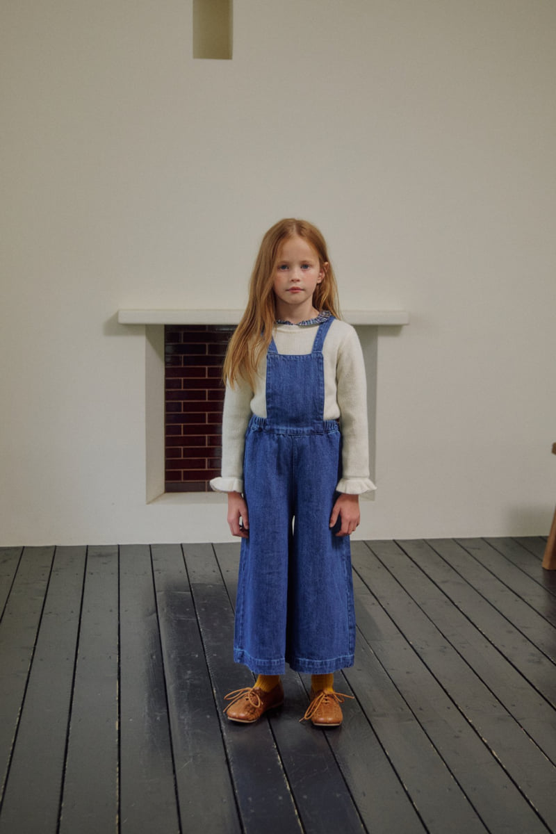 Soye - Korean Children Fashion - #kidsshorts - Boston Denim Suspender Pants - 2