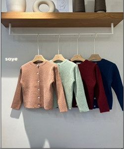 Soye - Korean Children Fashion - #magicofchildhood - Raccoon Ribbed Cardigan - 12