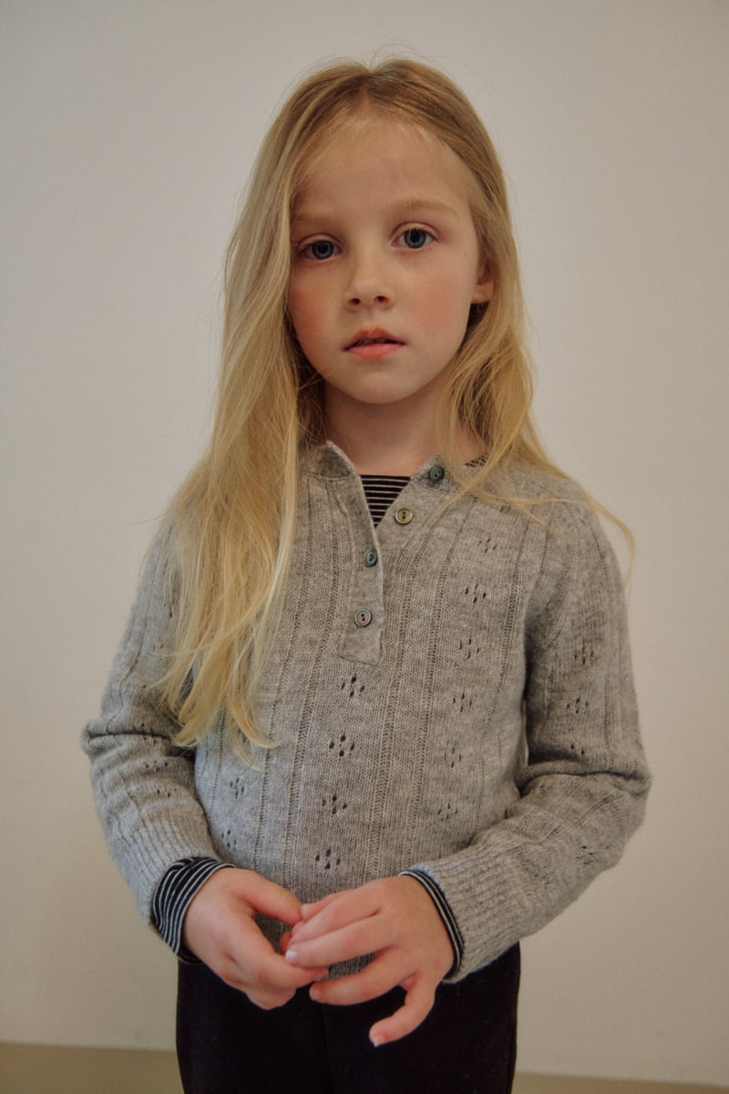 Soye - Korean Children Fashion - #stylishchildhood - Button Round Tee - 7