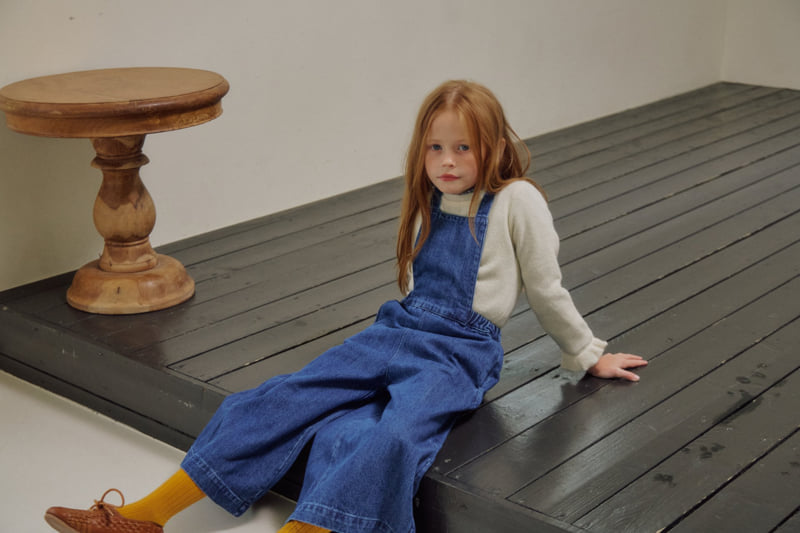 Soye - Korean Children Fashion - #todddlerfashion - Boston Denim Suspender Pants - 10