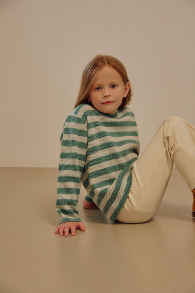 Soye - Korean Children Fashion - #todddlerfashion - Candy Stripe Round Tee - 6