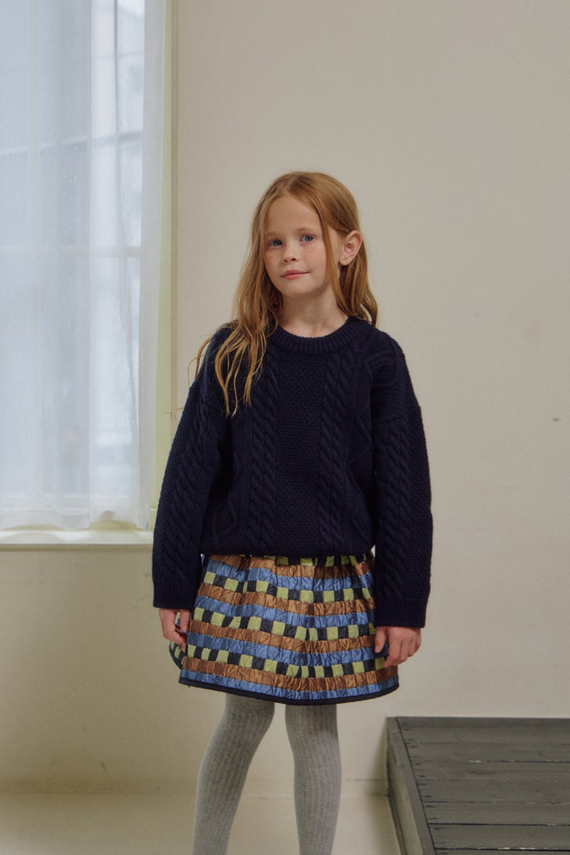 Soye - Korean Children Fashion - #todddlerfashion - Bell Cable Round Tee - 3