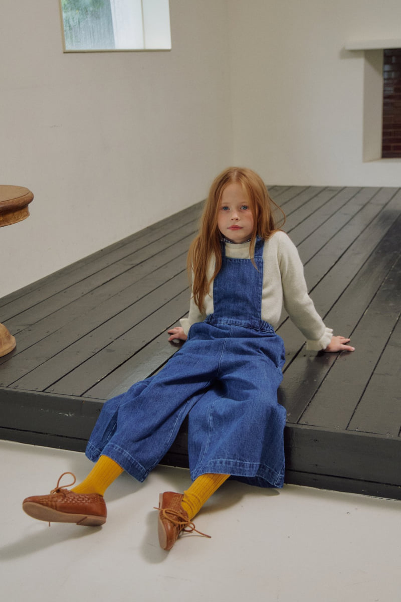 Soye - Korean Children Fashion - #toddlerclothing - Boston Denim Suspender Pants - 11