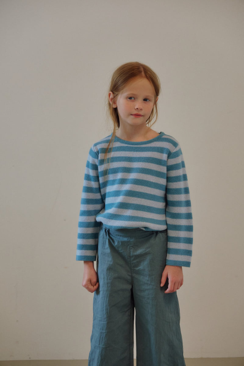 Soye - Korean Children Fashion - #toddlerclothing - Candy Stripe Round Tee - 7