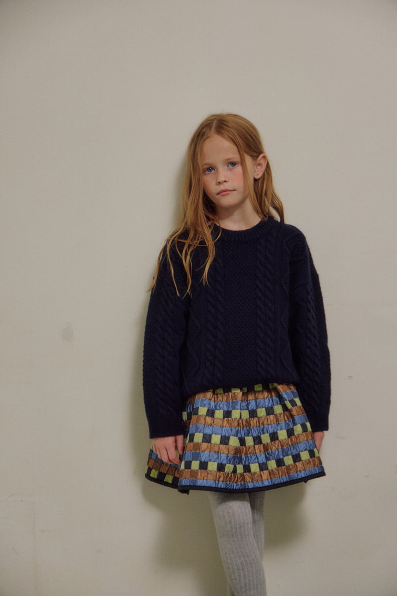 Soye - Korean Children Fashion - #todddlerfashion - Bell Cable Round Tee - 4