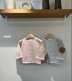 Soye - Korean Children Fashion - #toddlerclothing - Poppy Stripe Tee - 12