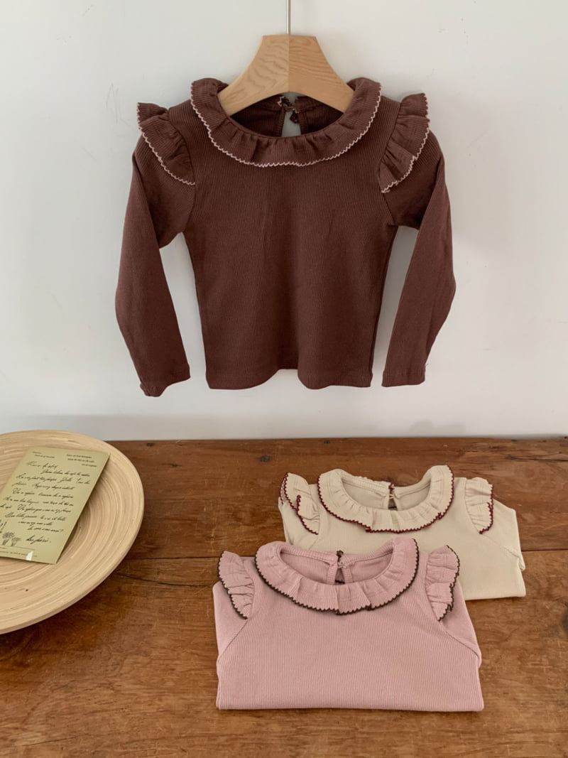 Sundaykids - Korean Children Fashion - #Kfashion4kids - Sweet Frill Round Tee - 6