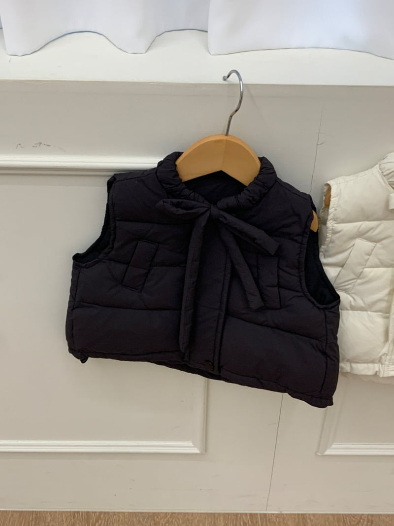Sundaykids - Korean Children Fashion - #childofig - Cloud Ribbon Padded Vest - 3