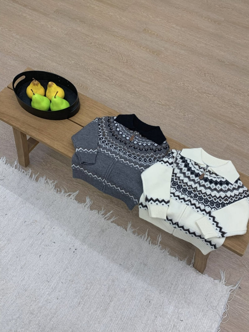 Sundaykids - Korean Children Fashion - #childofig - Nordic Winter Knit Zip-up - 4