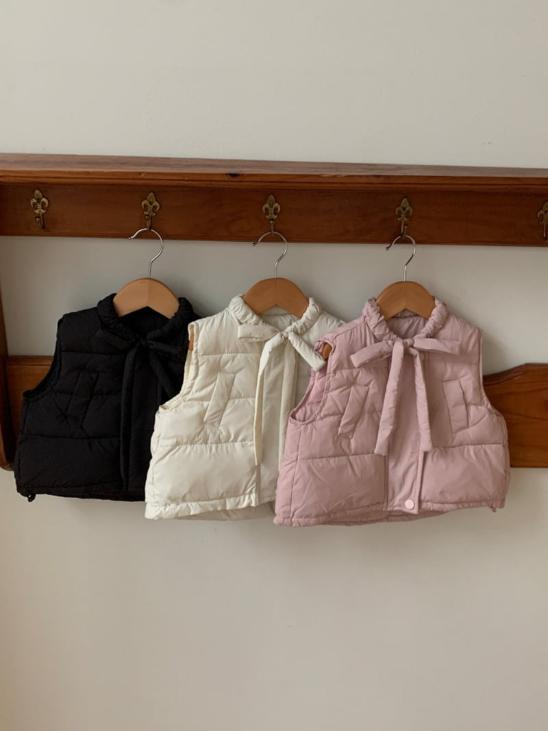 Sundaykids - Korean Children Fashion - #designkidswear - Cloud Ribbon Padded Vest - 6