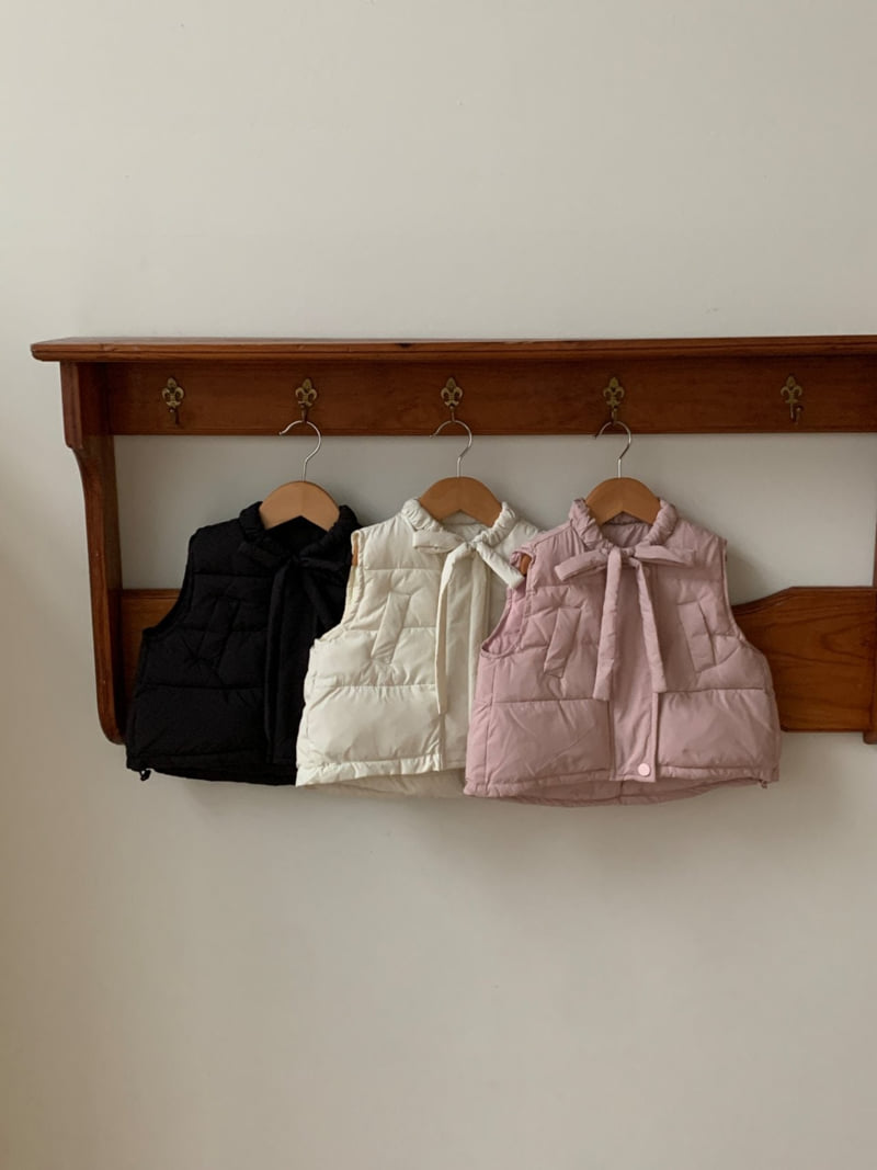 Sundaykids - Korean Children Fashion - #discoveringself - Cloud Ribbon Padded Vest - 7