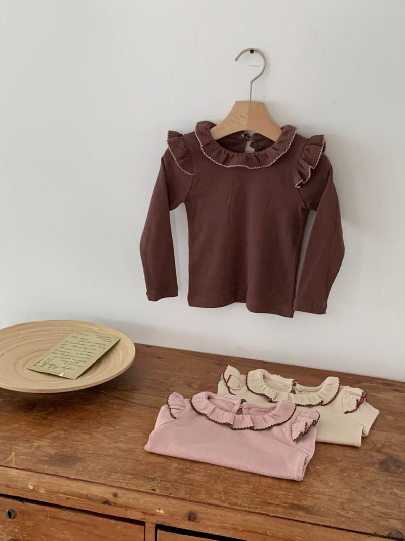 Sundaykids - Korean Children Fashion - #discoveringself - Sweet Frill Round Tee
