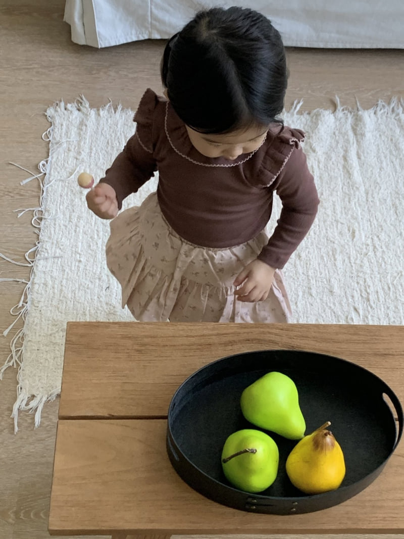 Sundaykids - Korean Children Fashion - #fashionkids - Sweet Frill Round Tee - 2