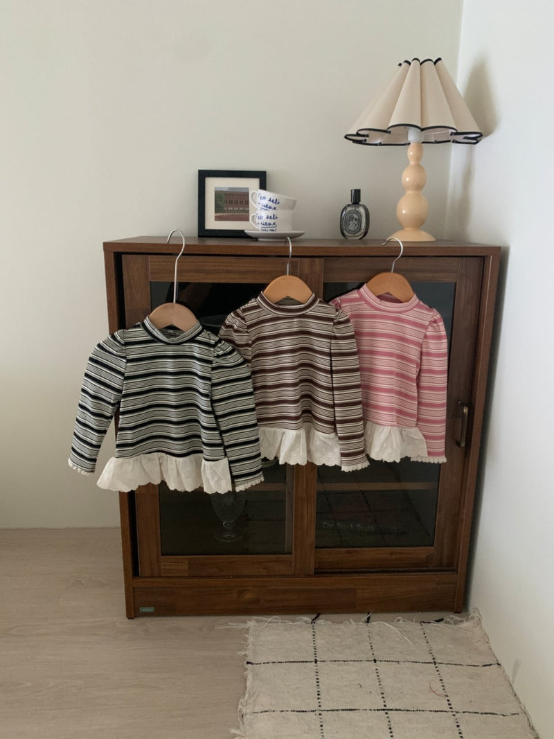 Sundaykids - Korean Children Fashion - #fashionkids - Striped Petit Layered Tee