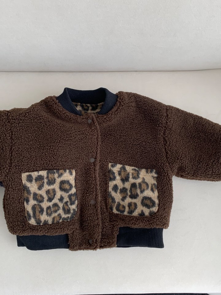Sundaykids - Korean Children Fashion - #discoveringself - Reversible Leopard Fleece Jacket - 4