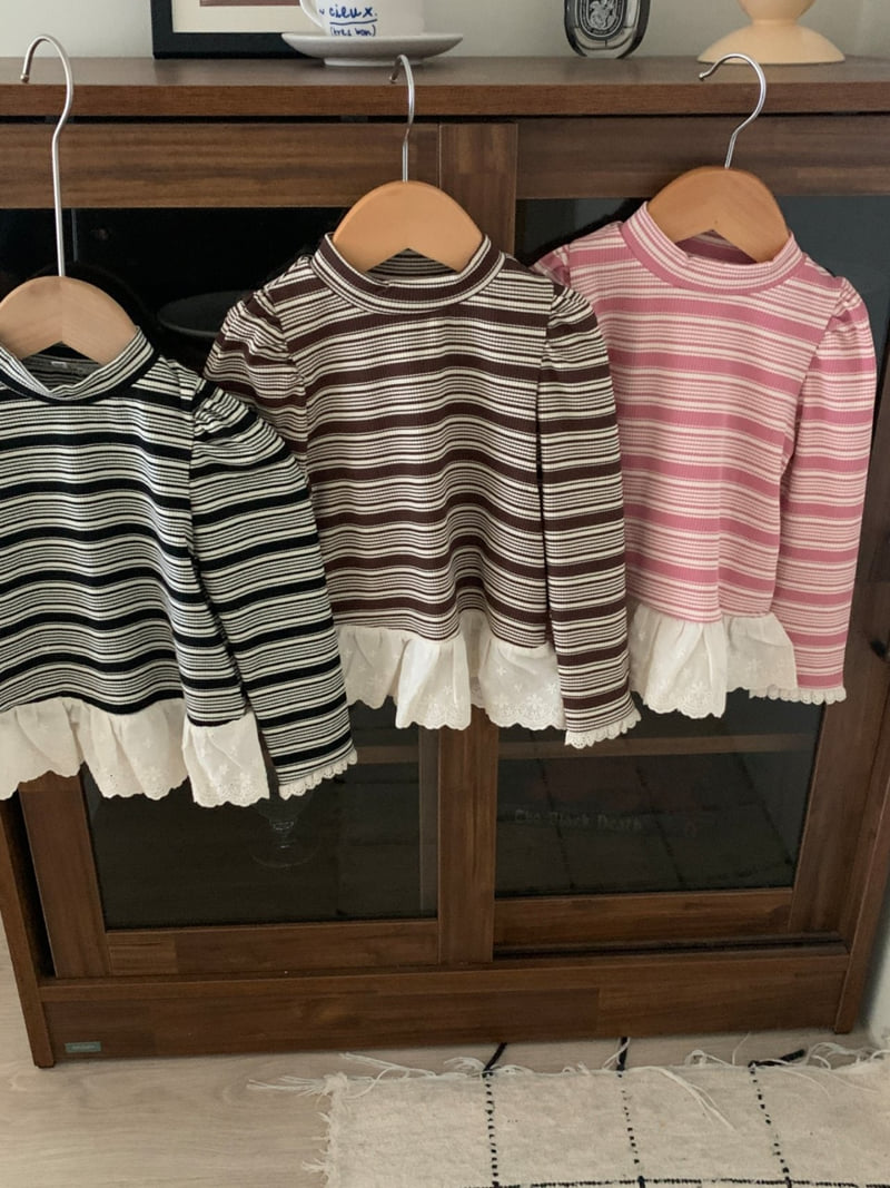 Sundaykids - Korean Children Fashion - #kidsstore - Striped Petit Layered Tee - 3