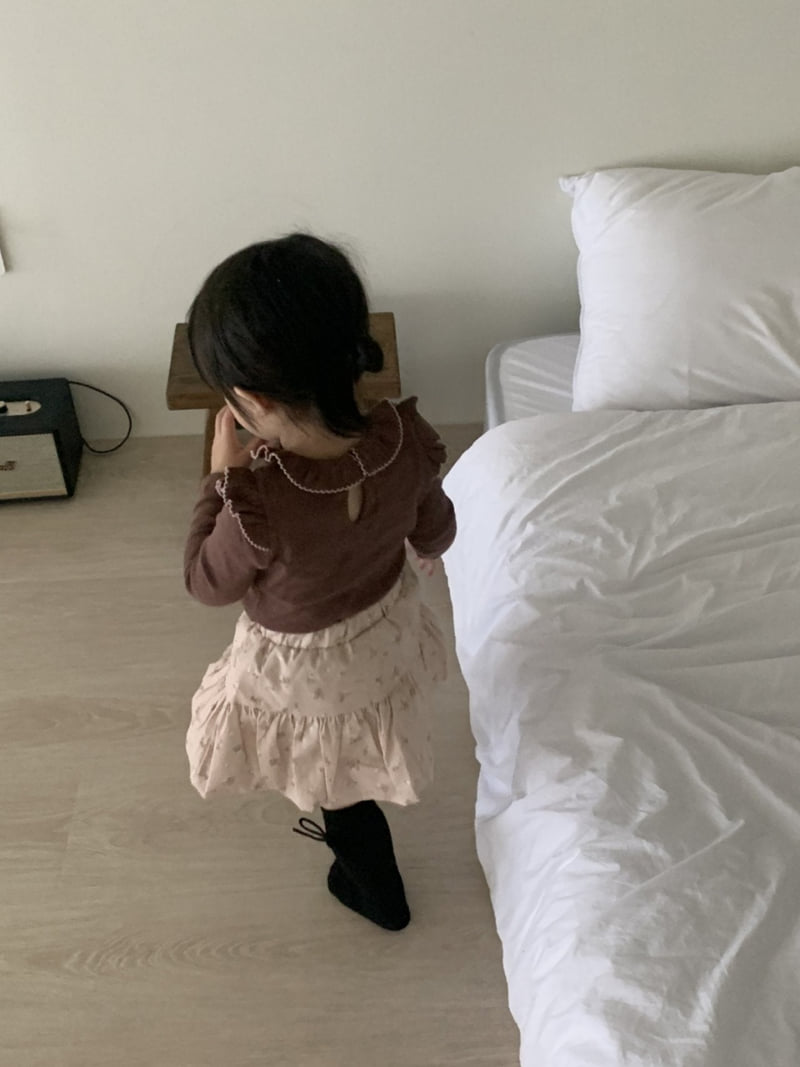 Sundaykids - Korean Children Fashion - #kidzfashiontrend - Sweet Frill Round Tee - 5