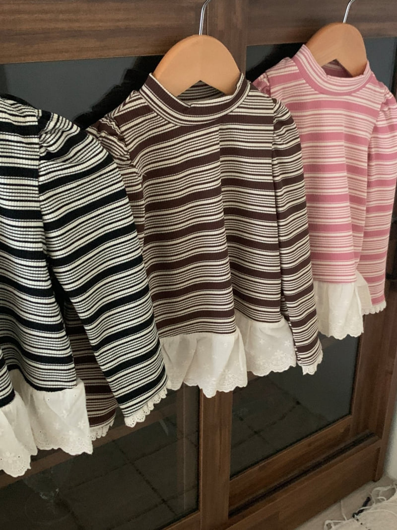 Sundaykids - Korean Children Fashion - #kidsstore - Striped Petit Layered Tee - 4