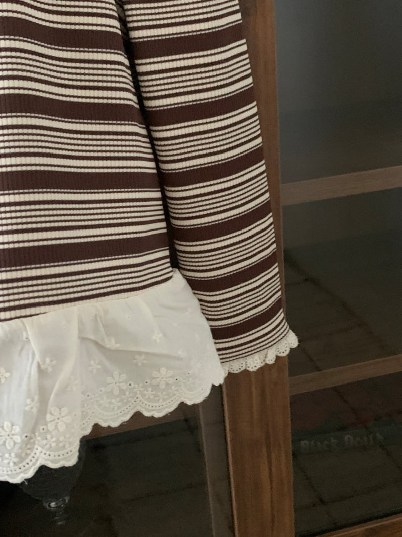 Sundaykids - Korean Children Fashion - #littlefashionista - Striped Petit Layered Tee - 6