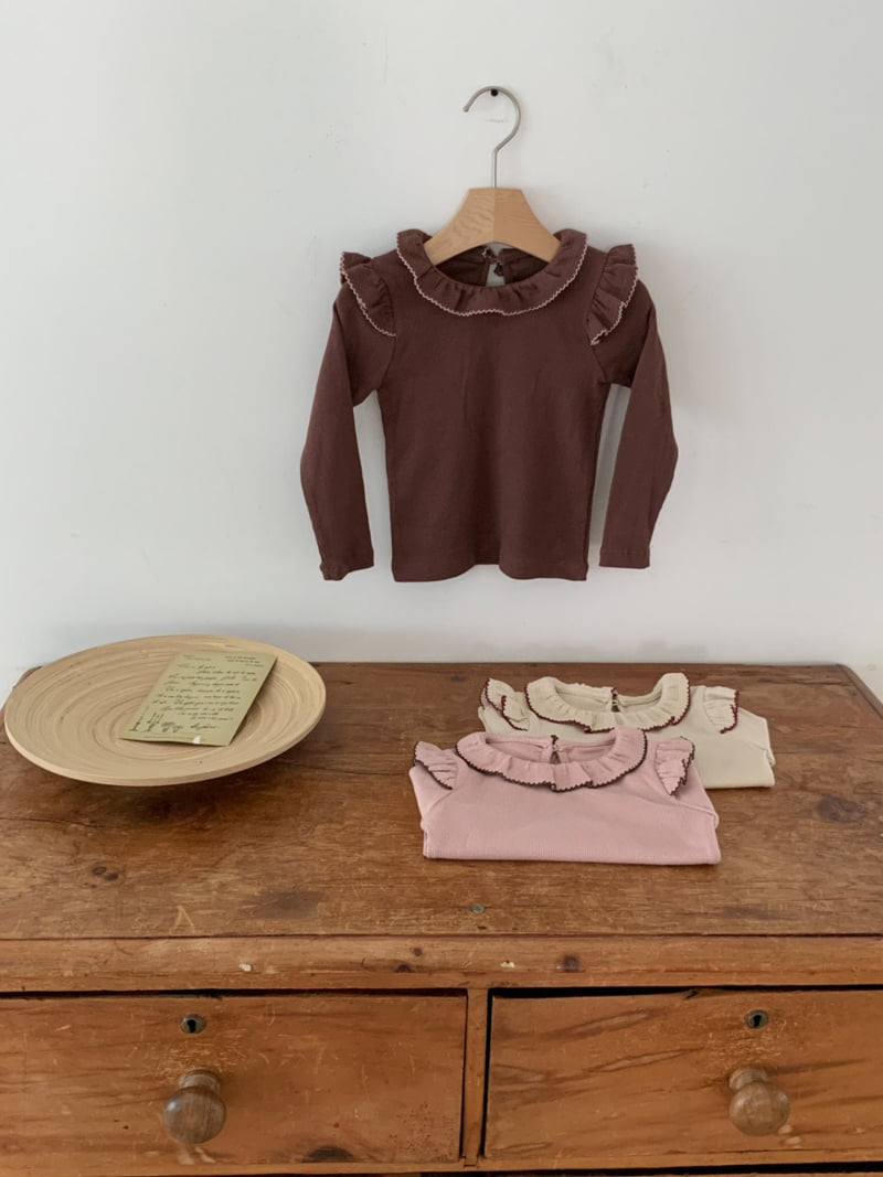 Sundaykids - Korean Children Fashion - #magicofchildhood - Sweet Frill Round Tee - 8