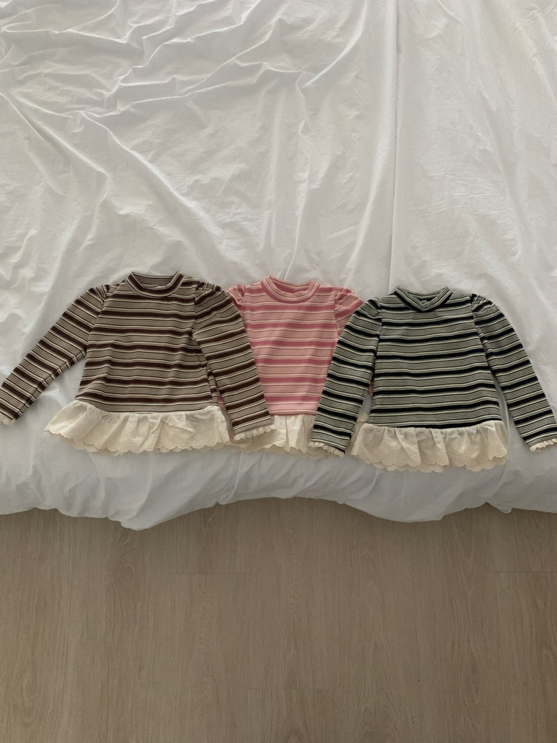 Sundaykids - Korean Children Fashion - #magicofchildhood - Striped Petit Layered Tee - 7