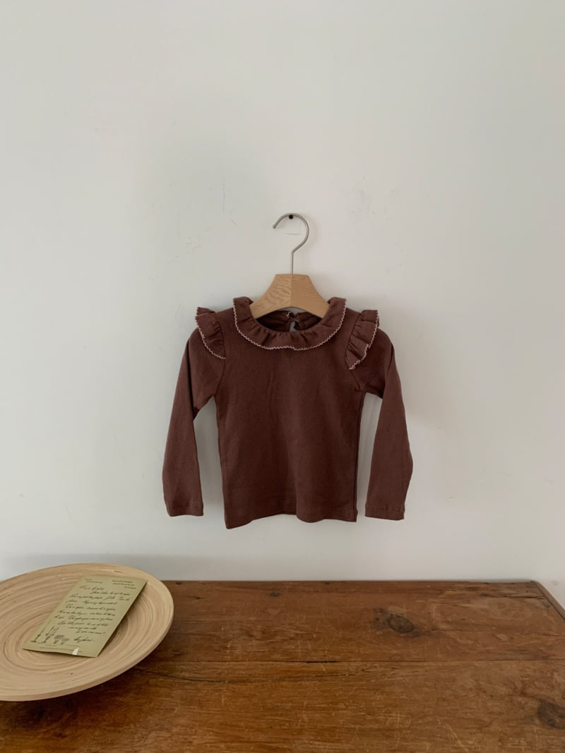 Sundaykids - Korean Children Fashion - #minifashionista - Sweet Frill Round Tee - 9