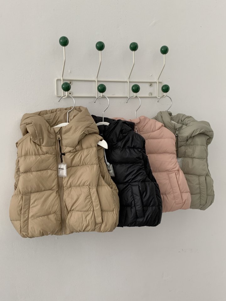 Sundaykids - Korean Children Fashion - #minifashionista - Soft Mood Hooded Padded Vest - 2