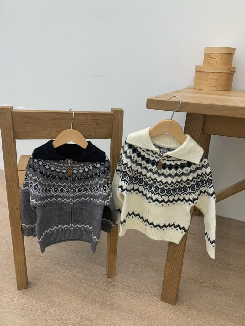Sundaykids - Korean Children Fashion - #prettylittlegirls - Nordic Winter Knit Zip-up