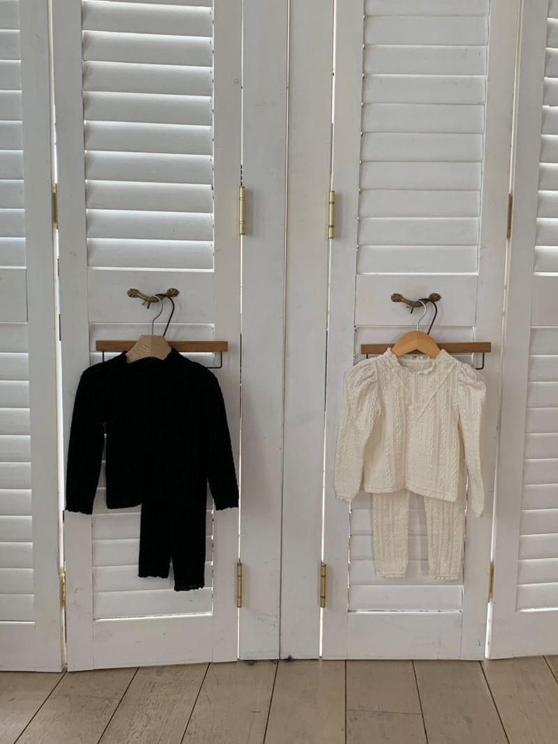 Sundaykids - Korean Children Fashion - #todddlerfashion - Soft Knit Two-Piece - 3